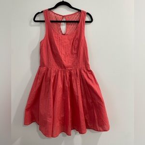 LC Laura Conrad Pintuck Crochet Dress
